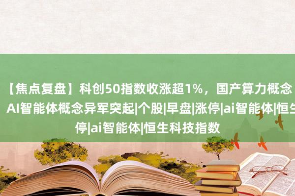 【焦点复盘】科创50指数收涨超1%，国产算力概念全天亮眼，AI智能体概念异军突起|个股|早盘|涨停|ai智能体|恒生科技指数