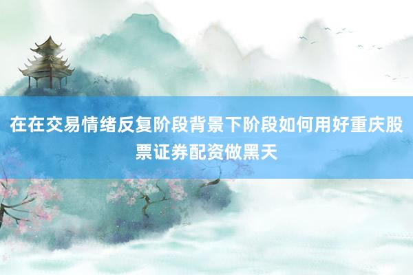 在在交易情绪反复阶段背景下阶段如何用好重庆股票证券配资做黑天