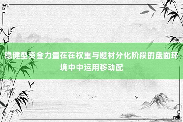 稳健型资金力量在在权重与题材分化阶段的盘面环境中中运用移动配