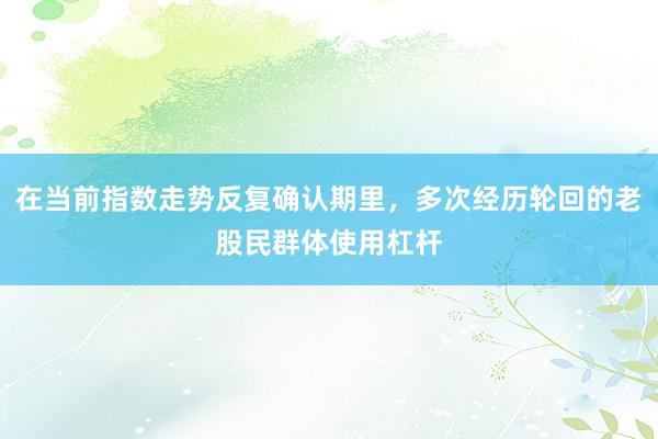在当前指数走势反复确认期里，多次经历轮回的老股民群体使用杠杆