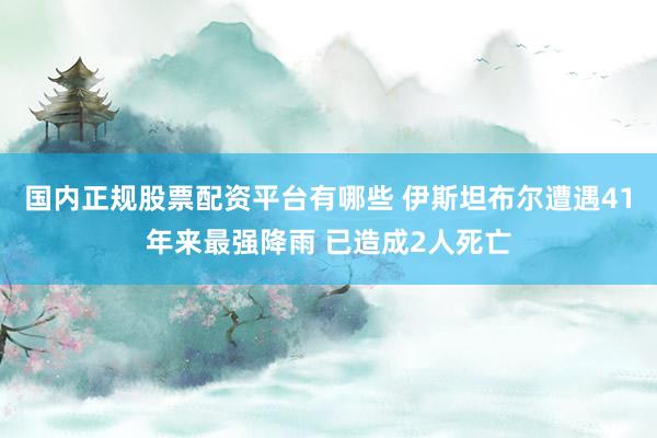 国内正规股票配资平台有哪些 伊斯坦布尔遭遇41年来最强降雨 已造成2人死亡
