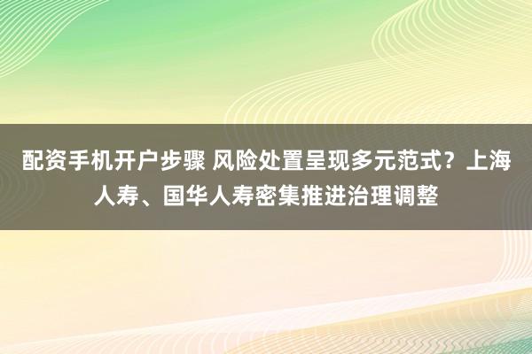 配资手机开户步骤 风险处置呈现多元范式？上海人寿、国华人寿密集推进治理调整